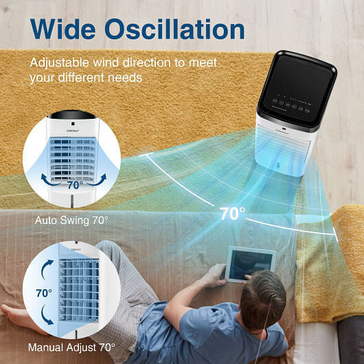 3-in-1 Evaporative Air Cooler with 4 Modes-White