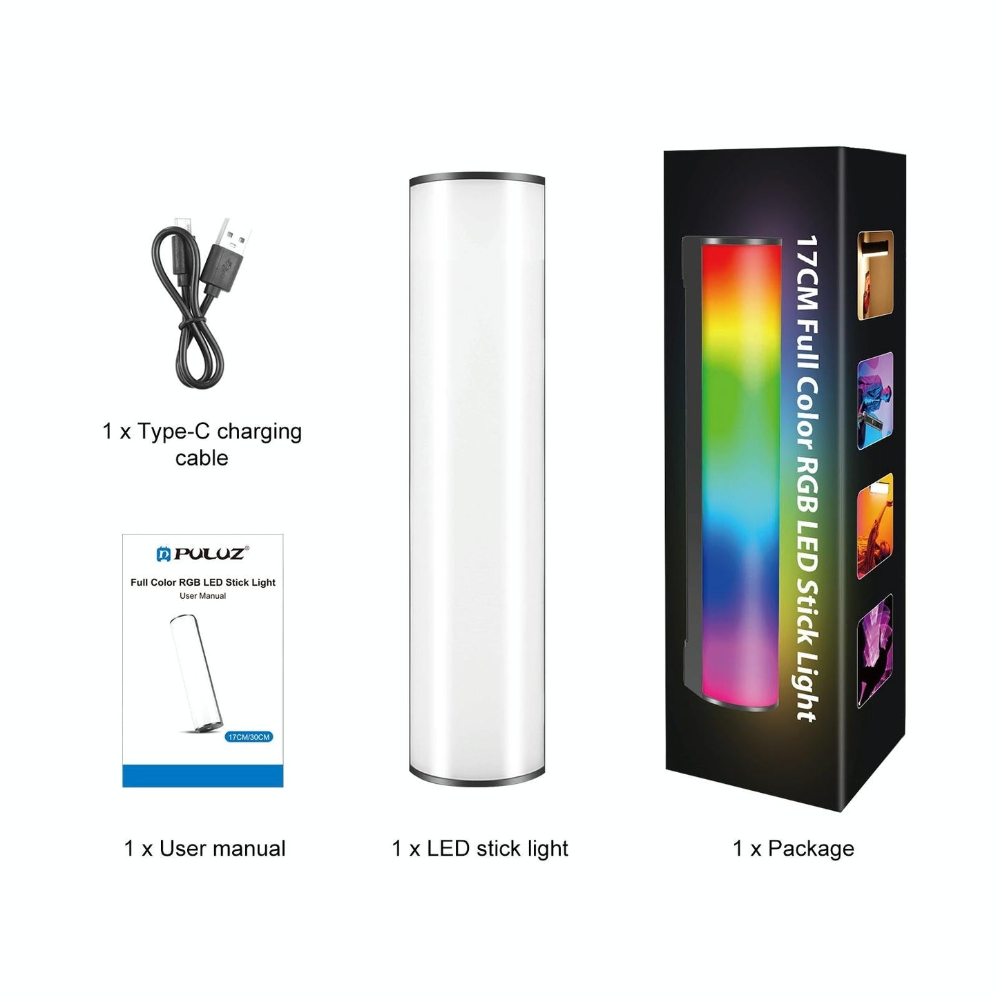 NNEIDS 17Cm Handheld Rgb Magnetic Led Fill Light Stick - Full Colour