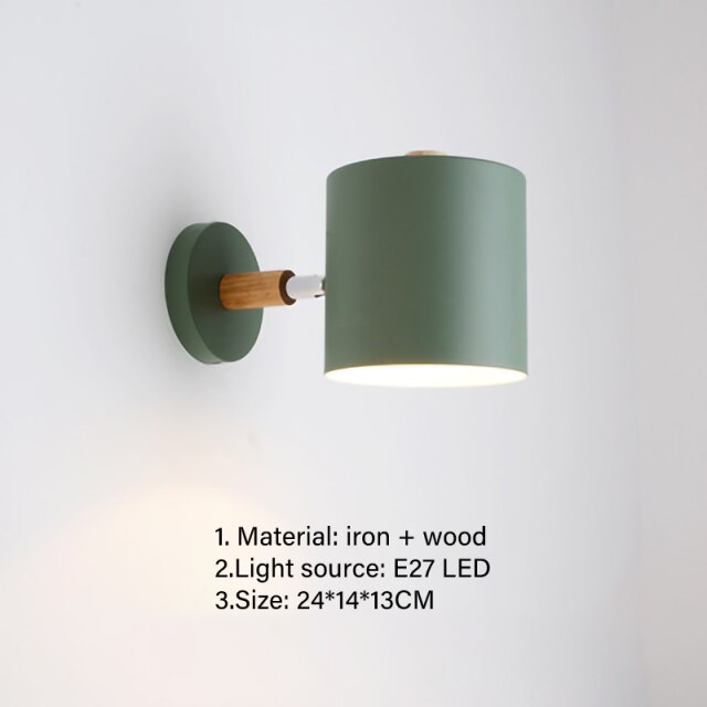 Nordic modern E27 LED wall lamp adjustable sconces light indoor bedside home kitchen bedroom living room decoration illumination